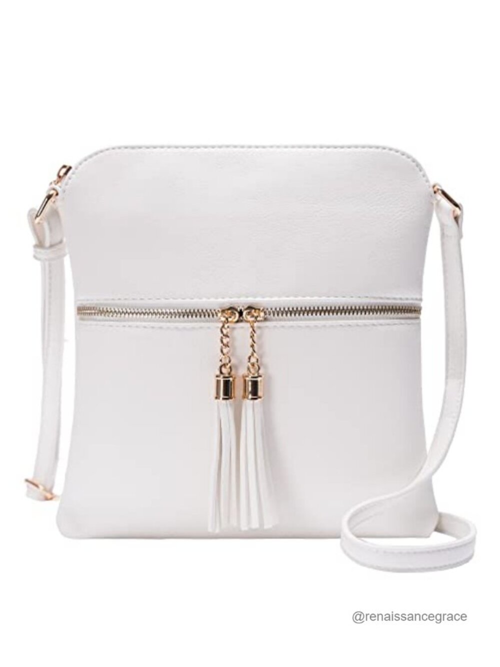 Lightweight Medium Crossbody Purse with Tassel Faux Leather Travel Daily